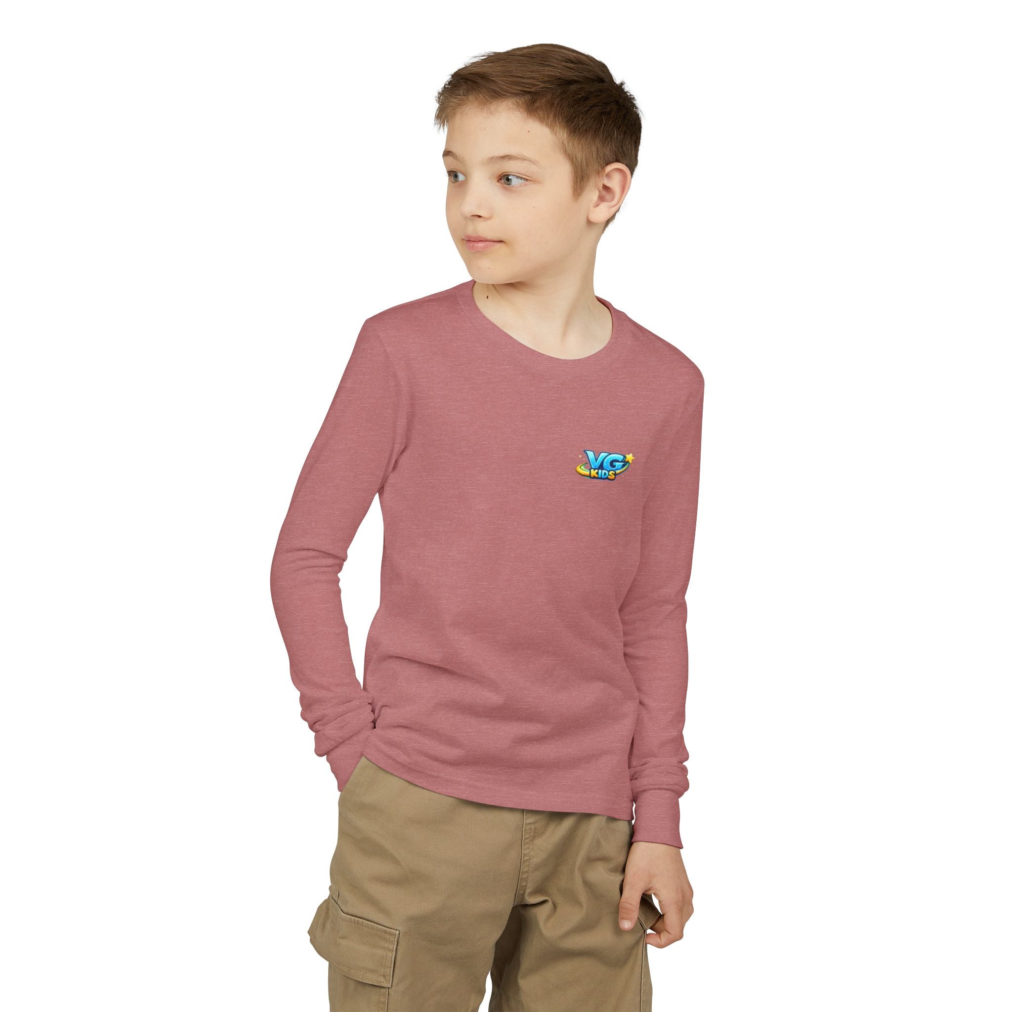 VG Kids Long Sleeve Tee — Youth Jersey Kids' Shirt with Colorful Logo