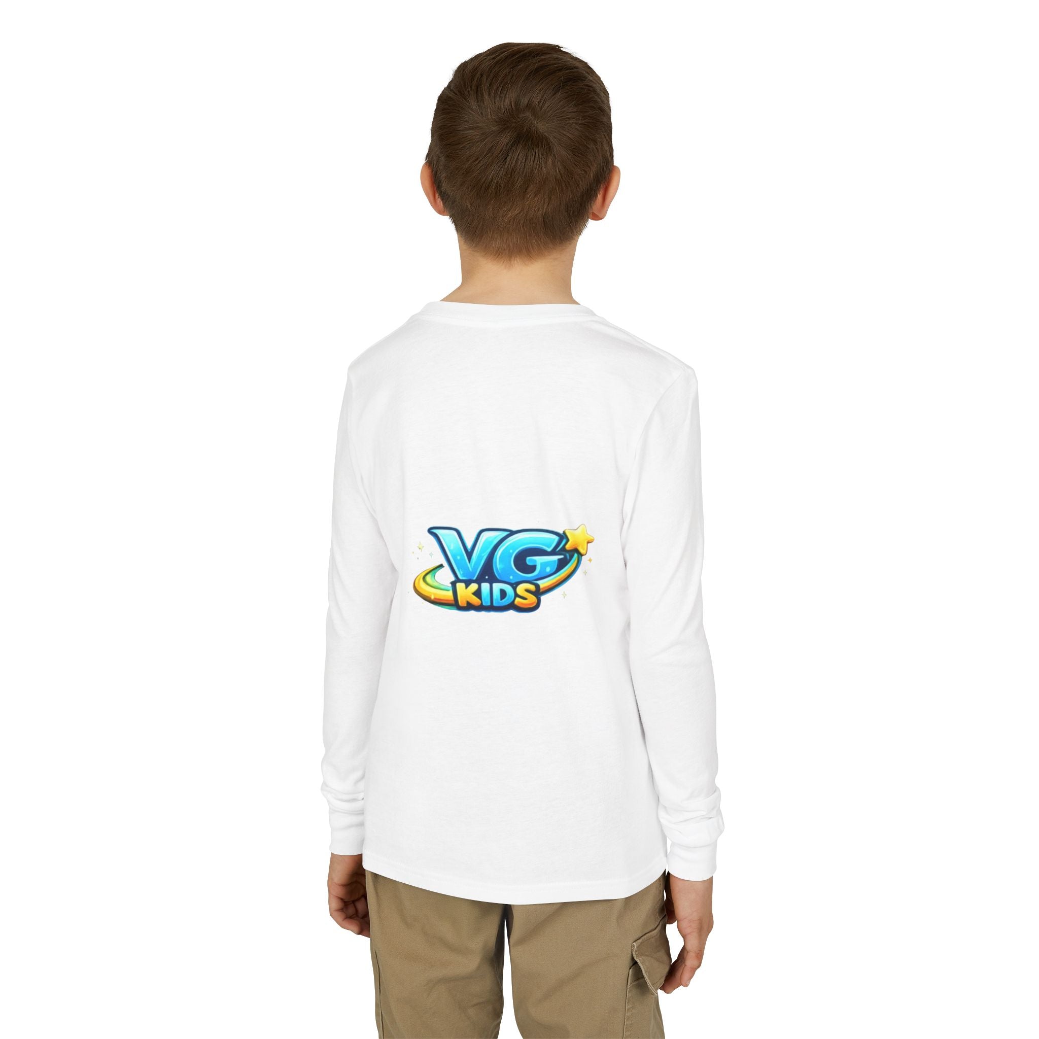 VG Kids Long Sleeve Tee — Youth Jersey Kids' Shirt with Colorful Logo