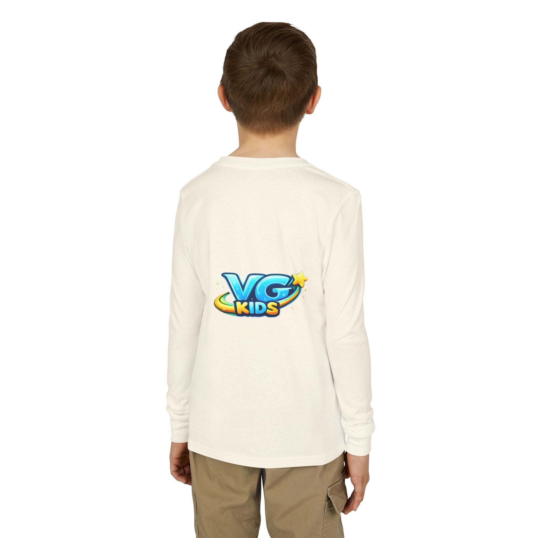 VG Kids Long Sleeve Tee — Youth Jersey Kids' Shirt with Colorful Logo