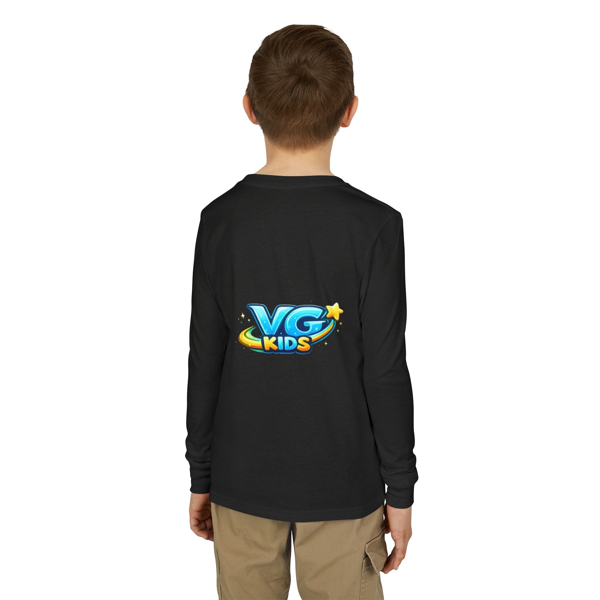 VG Kids Long Sleeve Tee — Youth Jersey Kids' Shirt with Colorful Logo