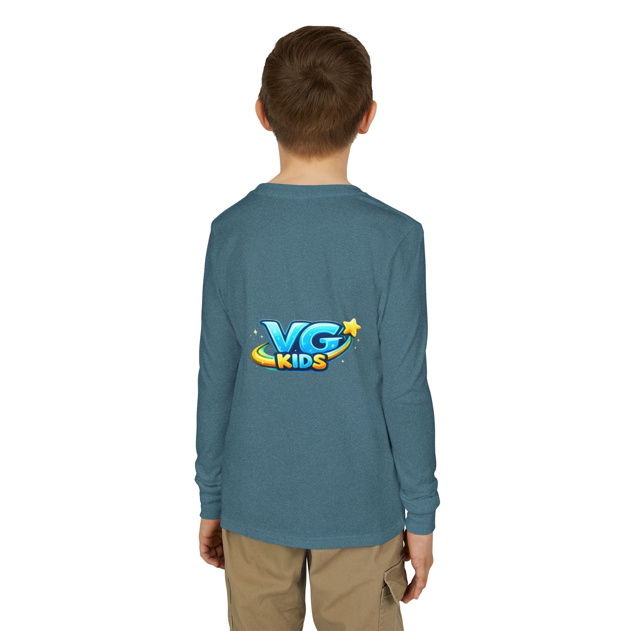 VG Kids Long Sleeve Tee — Youth Jersey Kids' Shirt with Colorful Logo