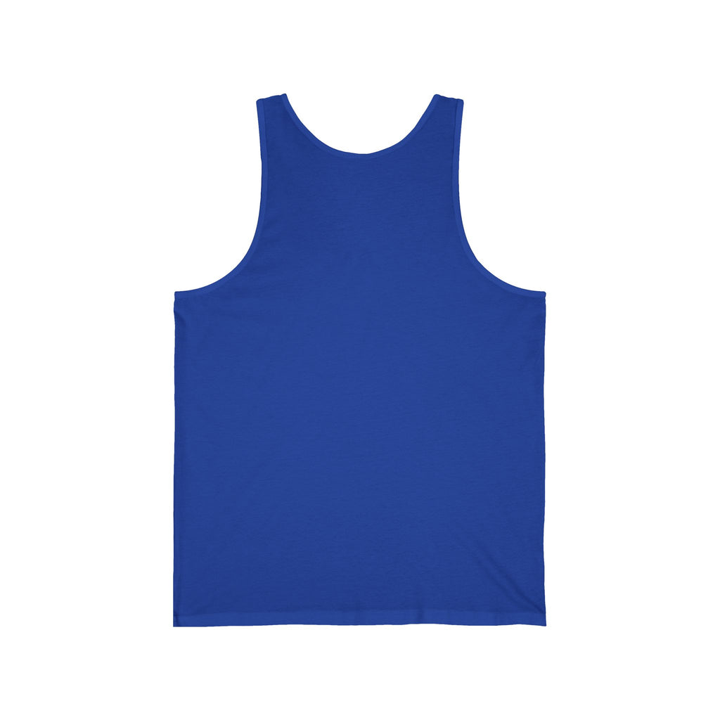 WG Monogram Tank Top — Minimal Blue Initials Casual Jersey Tank