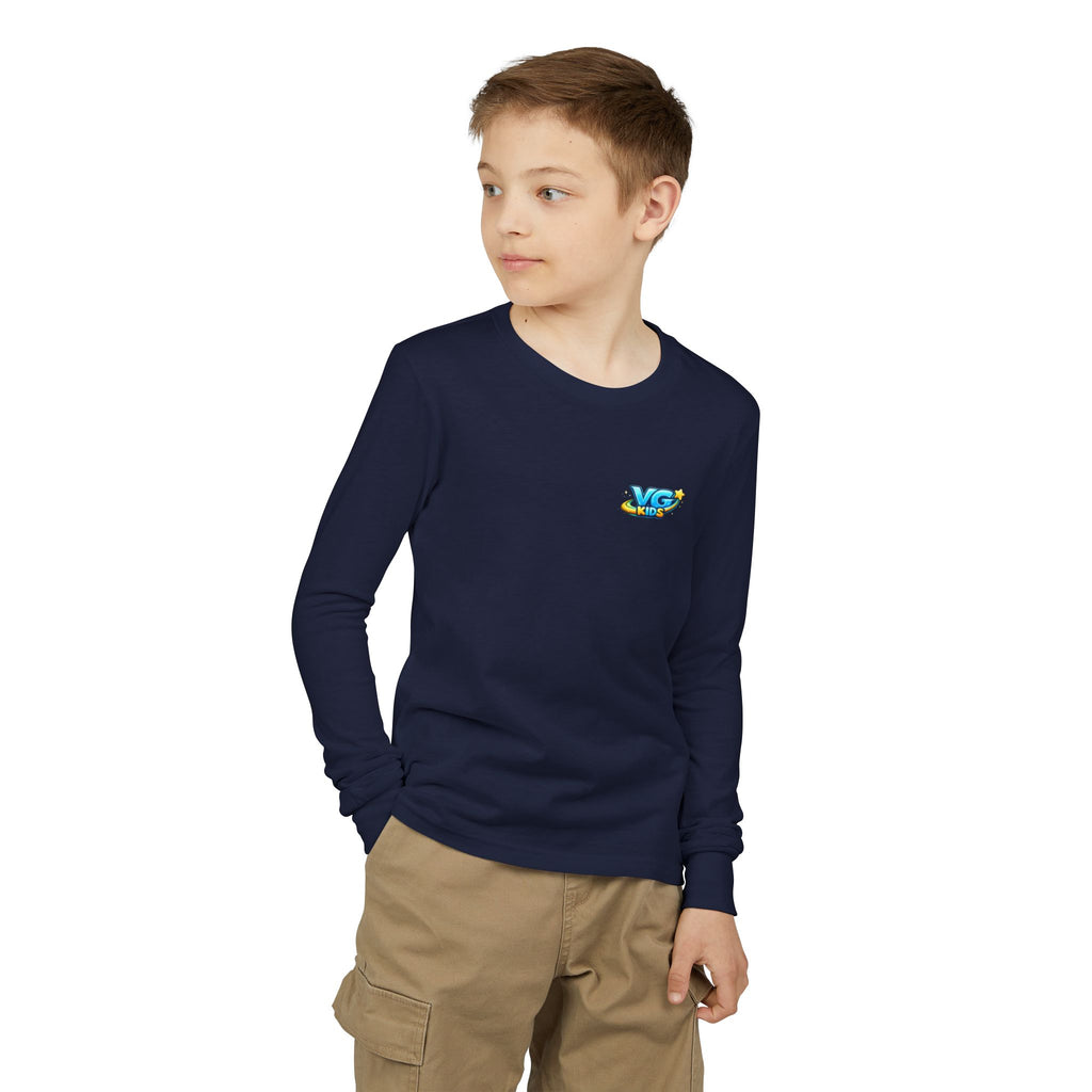 VG Kids Long Sleeve Tee — Youth Jersey Kids' Shirt with Colorful Logo