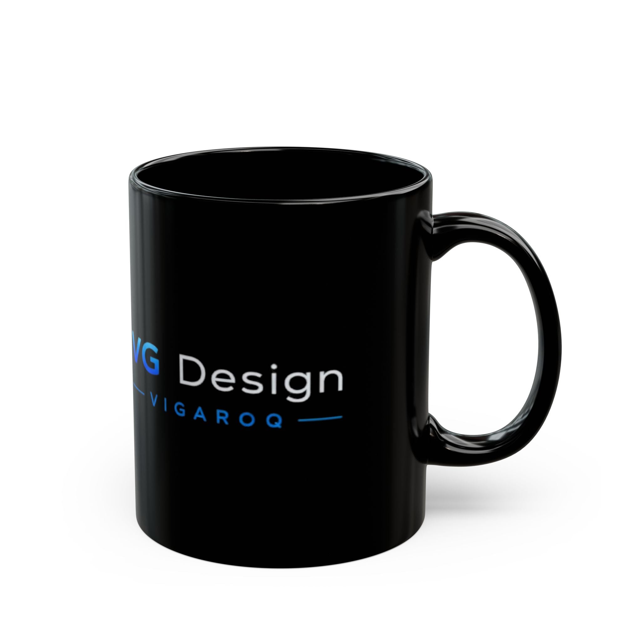 VG Design Black Logo Mug (11oz & 15oz) - Branded Ceramic Coffee Cup