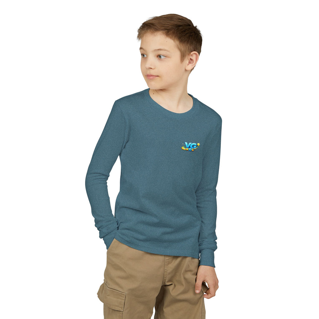 VG Kids Long Sleeve Tee — Youth Jersey Kids' Shirt with Colorful Logo