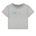 Women's Baby Tee — Blue Crystal VG Logo Crop Top