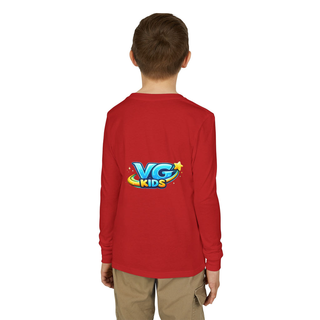 VG Kids Long Sleeve Tee — Youth Jersey Kids' Shirt with Colorful Logo
