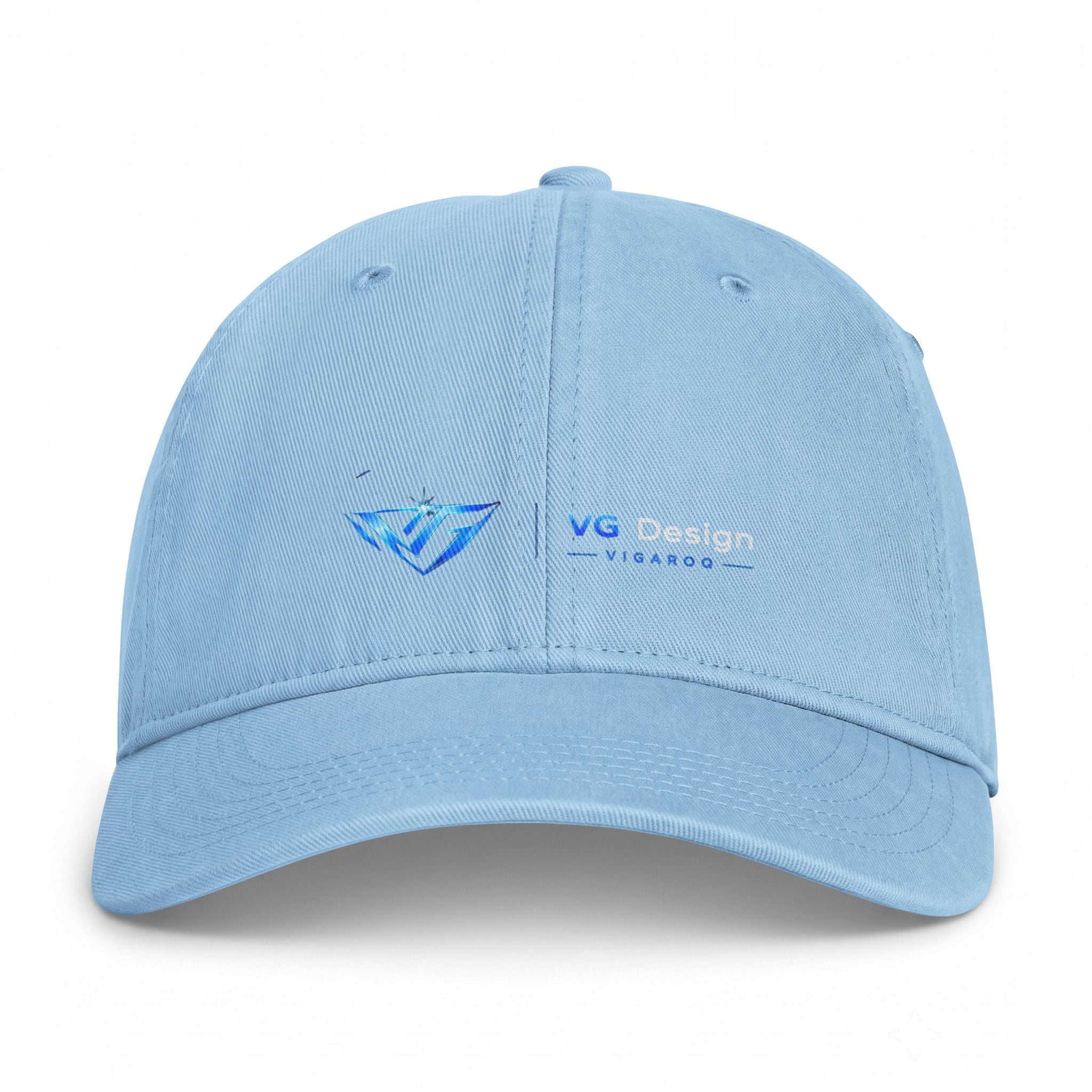 Washed Coastal Cap — Embroidered Ocean Logo Baseball Hat