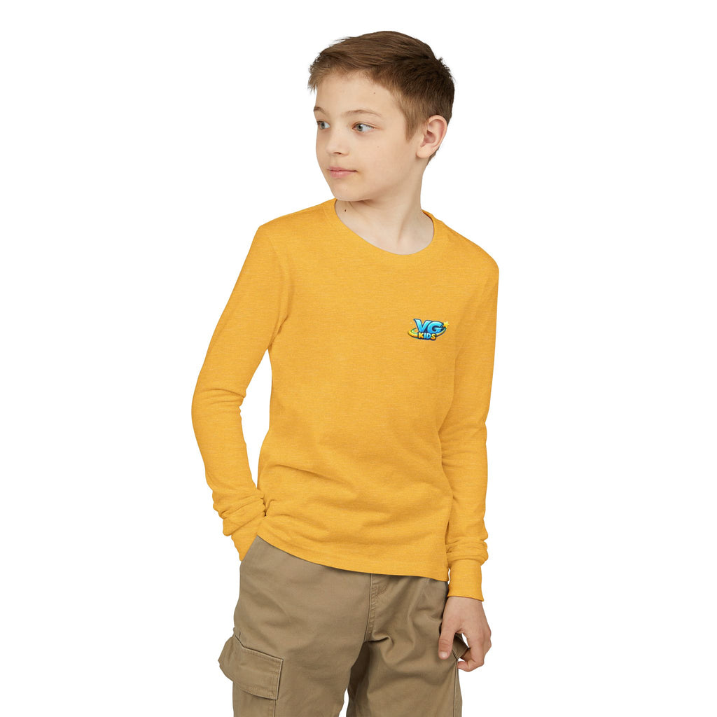 VG Kids Long Sleeve Tee — Youth Jersey Kids' Shirt with Colorful Logo