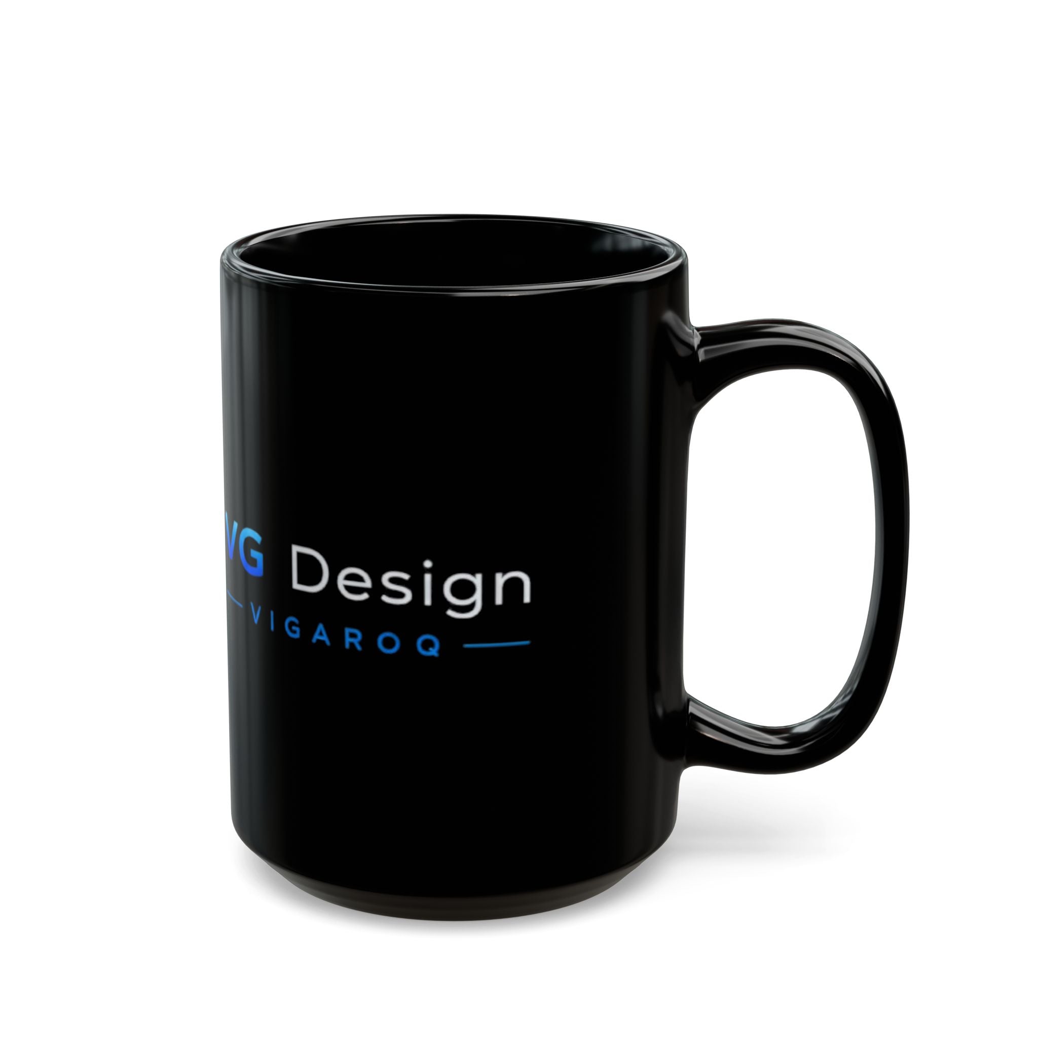 VG Design Black Logo Mug (11oz & 15oz) - Branded Ceramic Coffee Cup