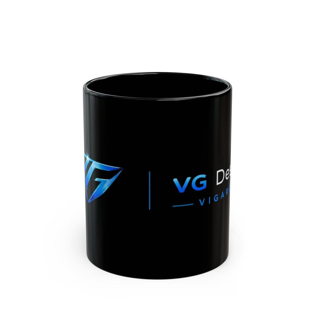 VG Design Black Logo Mug (11oz & 15oz) - Branded Ceramic Coffee Cup