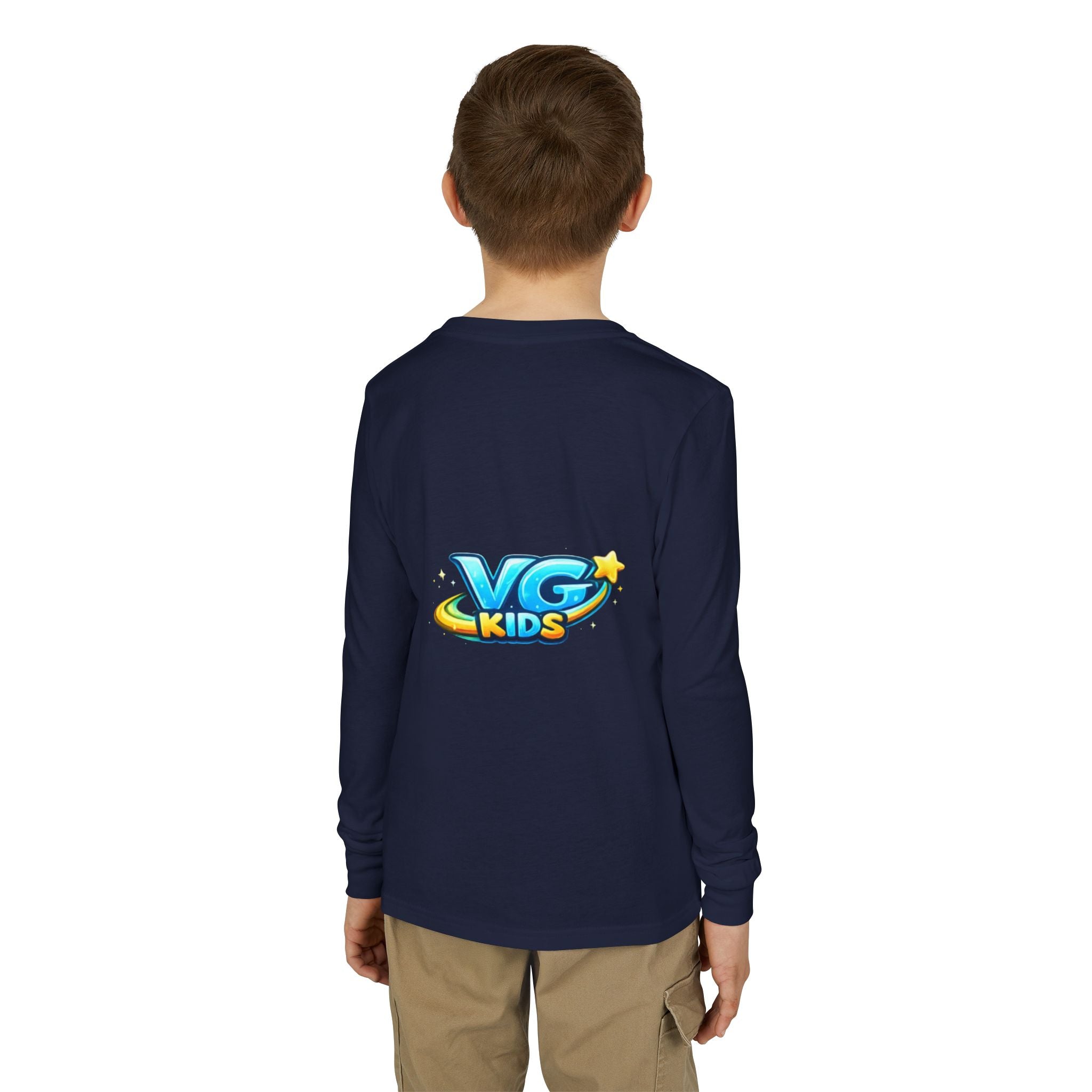 VG Kids Long Sleeve Tee — Youth Jersey Kids' Shirt with Colorful Logo