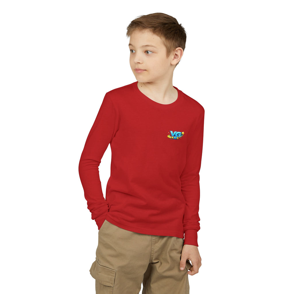 VG Kids Long Sleeve Tee — Youth Jersey Kids' Shirt with Colorful Logo